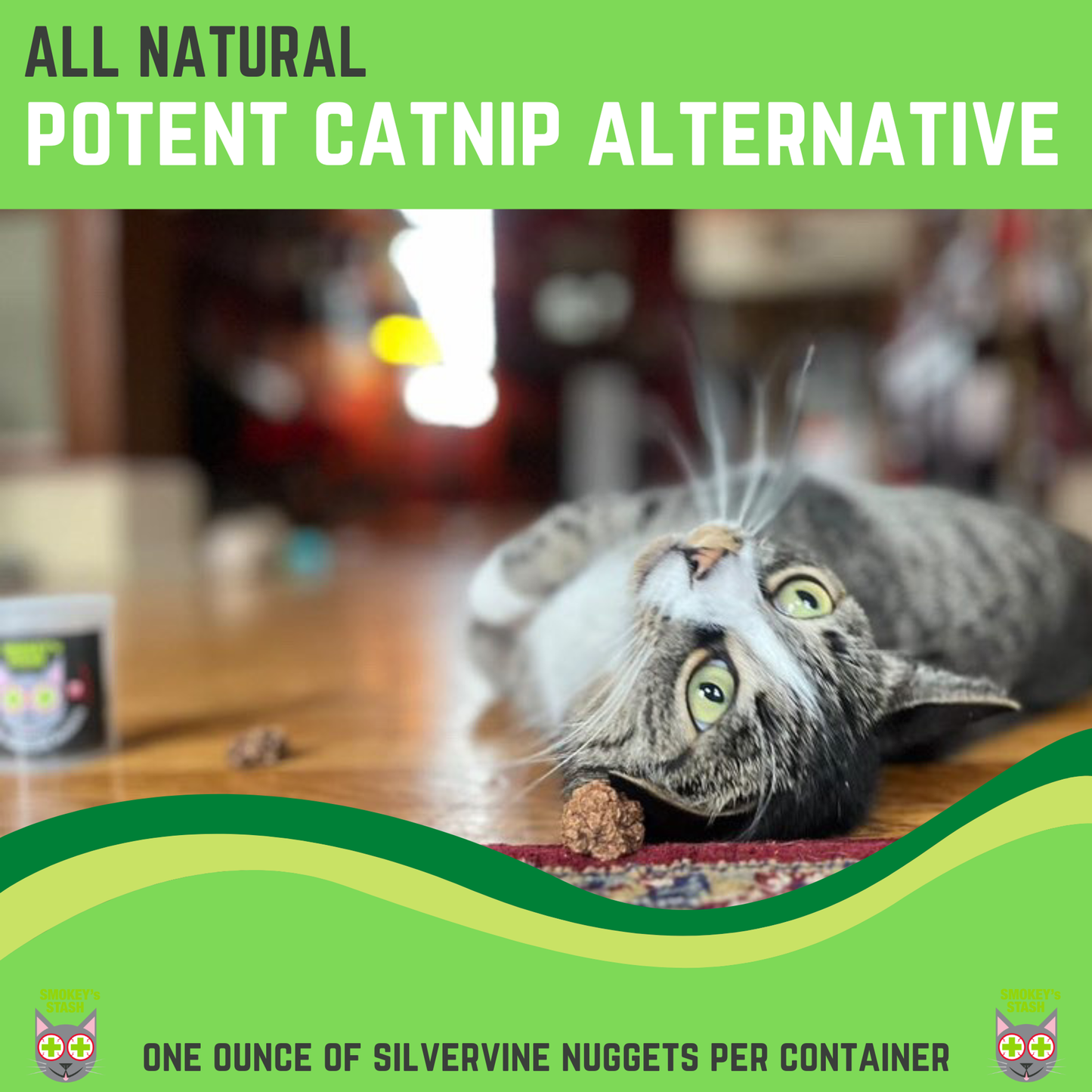 Smokey's Stash Silvervine Nuggets Catnip Alternative