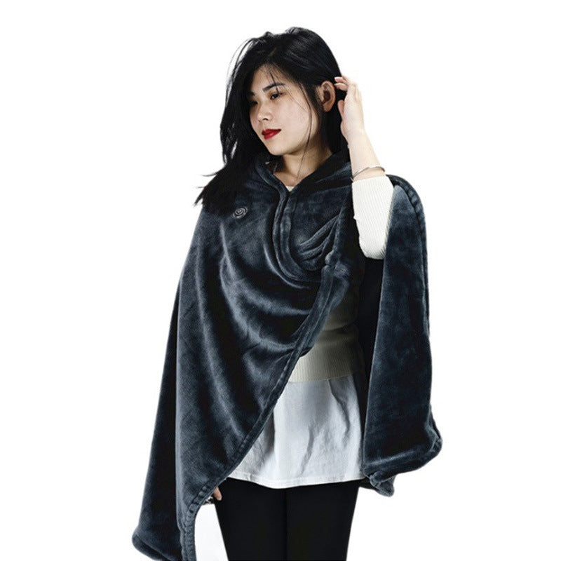 Rabbit Fur Electric Heating Shawl Blanket