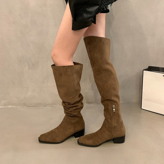 Women's slouchy suede boots, photo 4