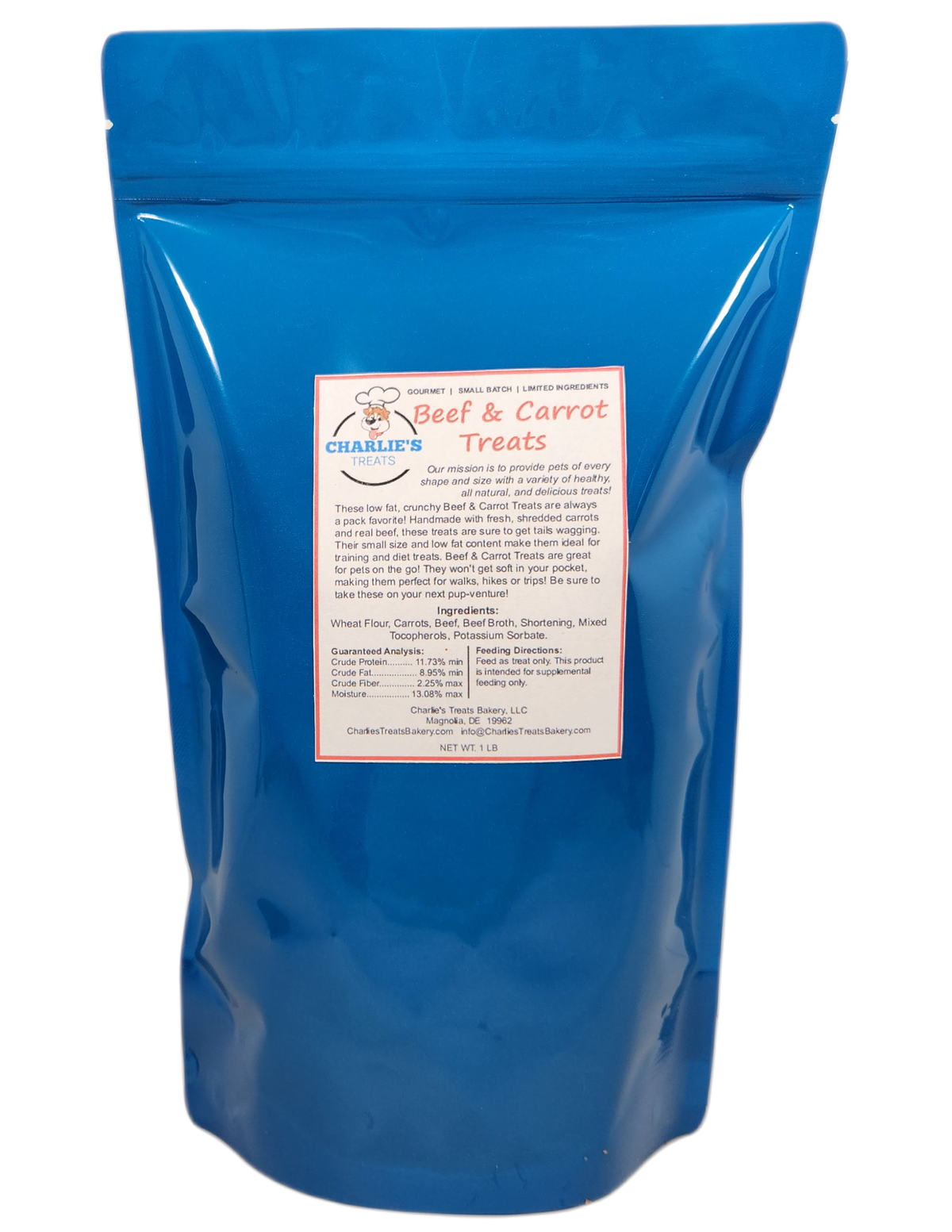 Charlie's Treats Bakery Beef & Carrot Dog Treats