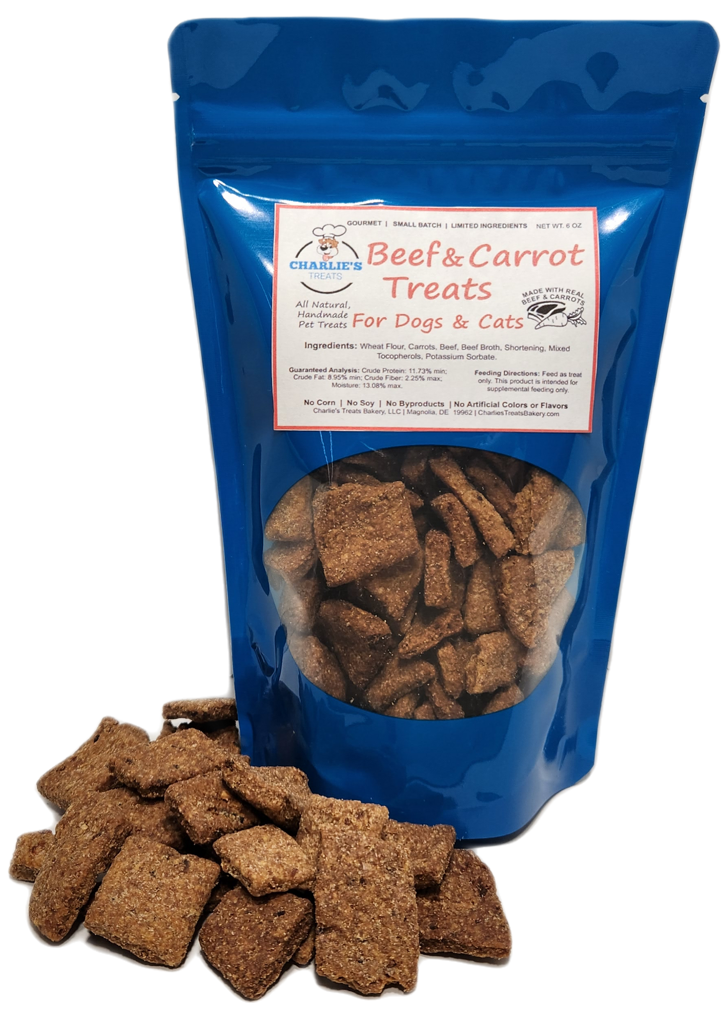 Charlie's Treats Bakery Beef & Carrot Dog Treats