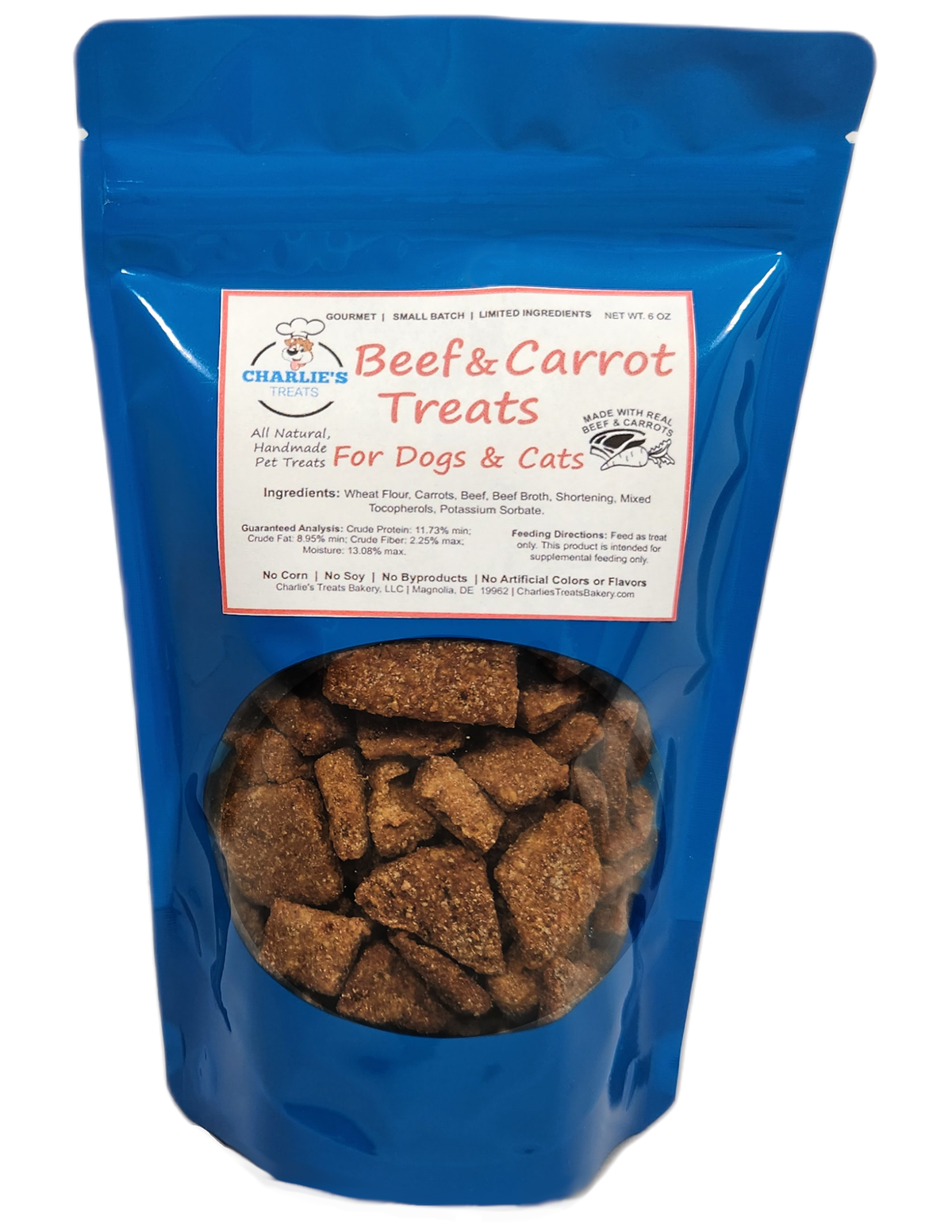 Charlie's Treats Bakery Beef & Carrot Dog Treats