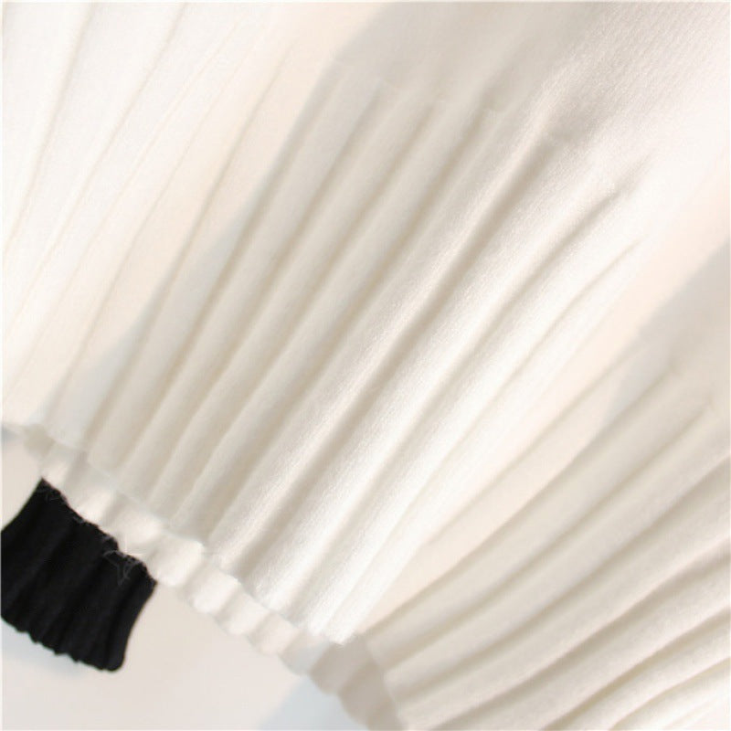 Women's slim fit turtleneck knit sweater in core-spun yarn, photo 3