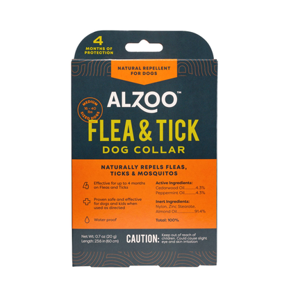 ALZOO Plant-Based Flea & Tick Dog Collar