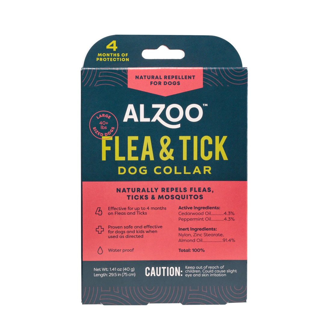 ALZOO Plant-Based Flea & Tick Collar, Large Dog