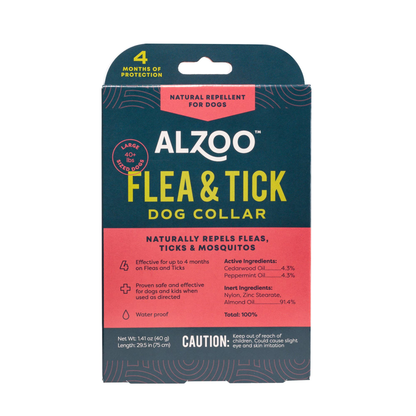 ALZOO Plant-Based Flea & Tick Collar, Large Dog