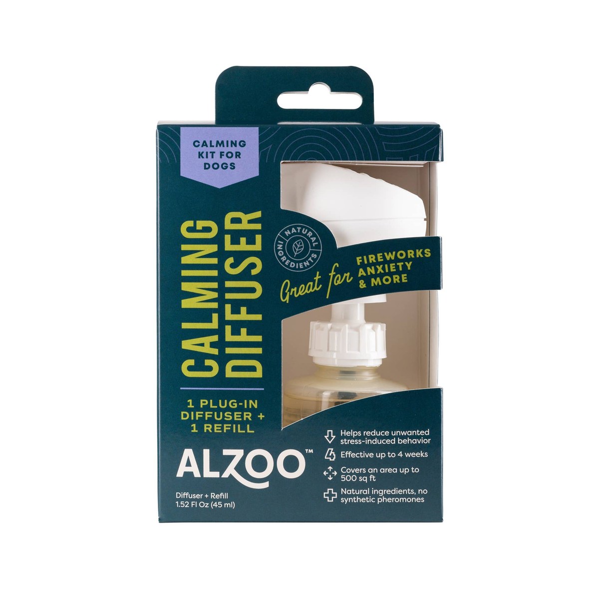 ALZOO Plant-Based Calming Diffuser Plug-In Kit for Dogs