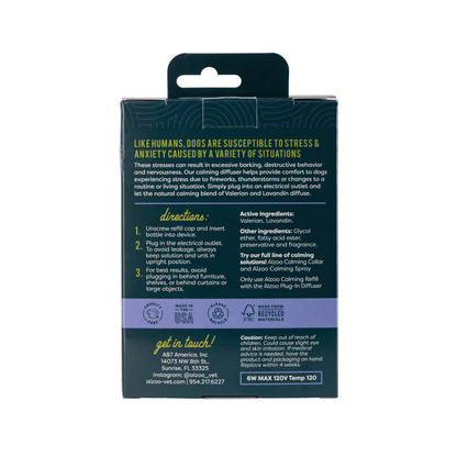 ALZOO Plant-Based Calming Diffuser Plug-In Kit for Dogs