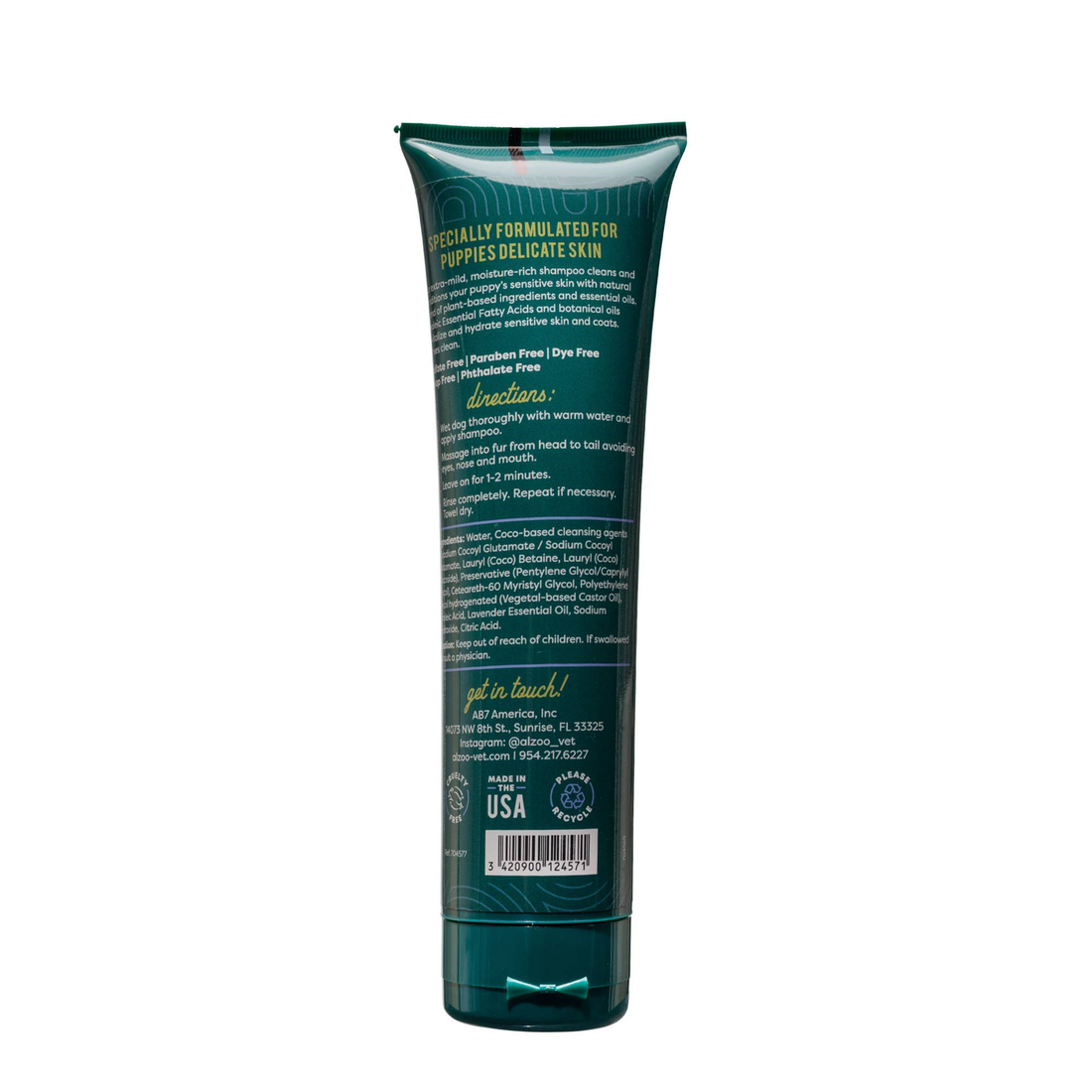 ALZOO Plant-Based Puppy Grooming Shampoo, 8 oz