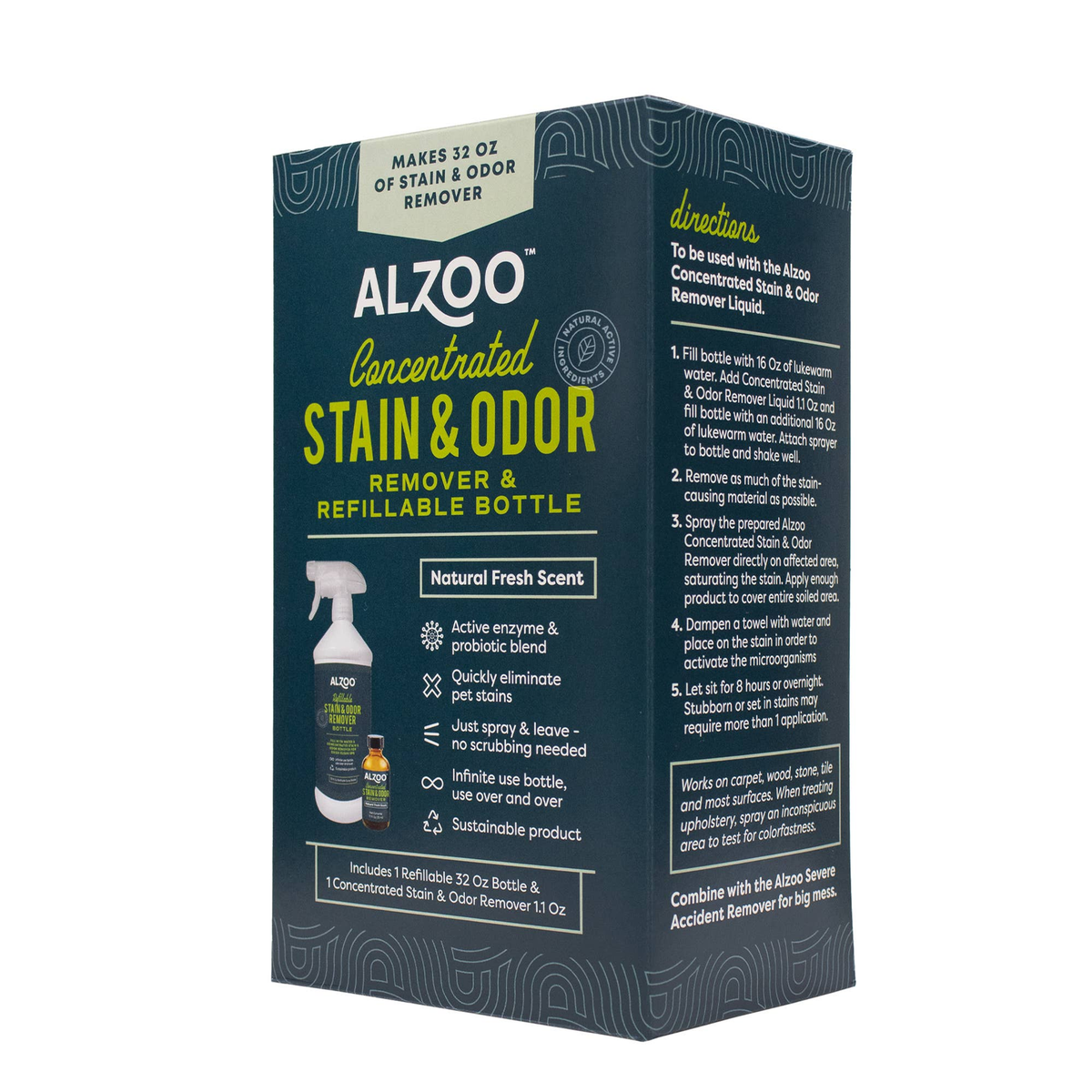 ALZOO Concentrated Stain & Odor Remover Kit