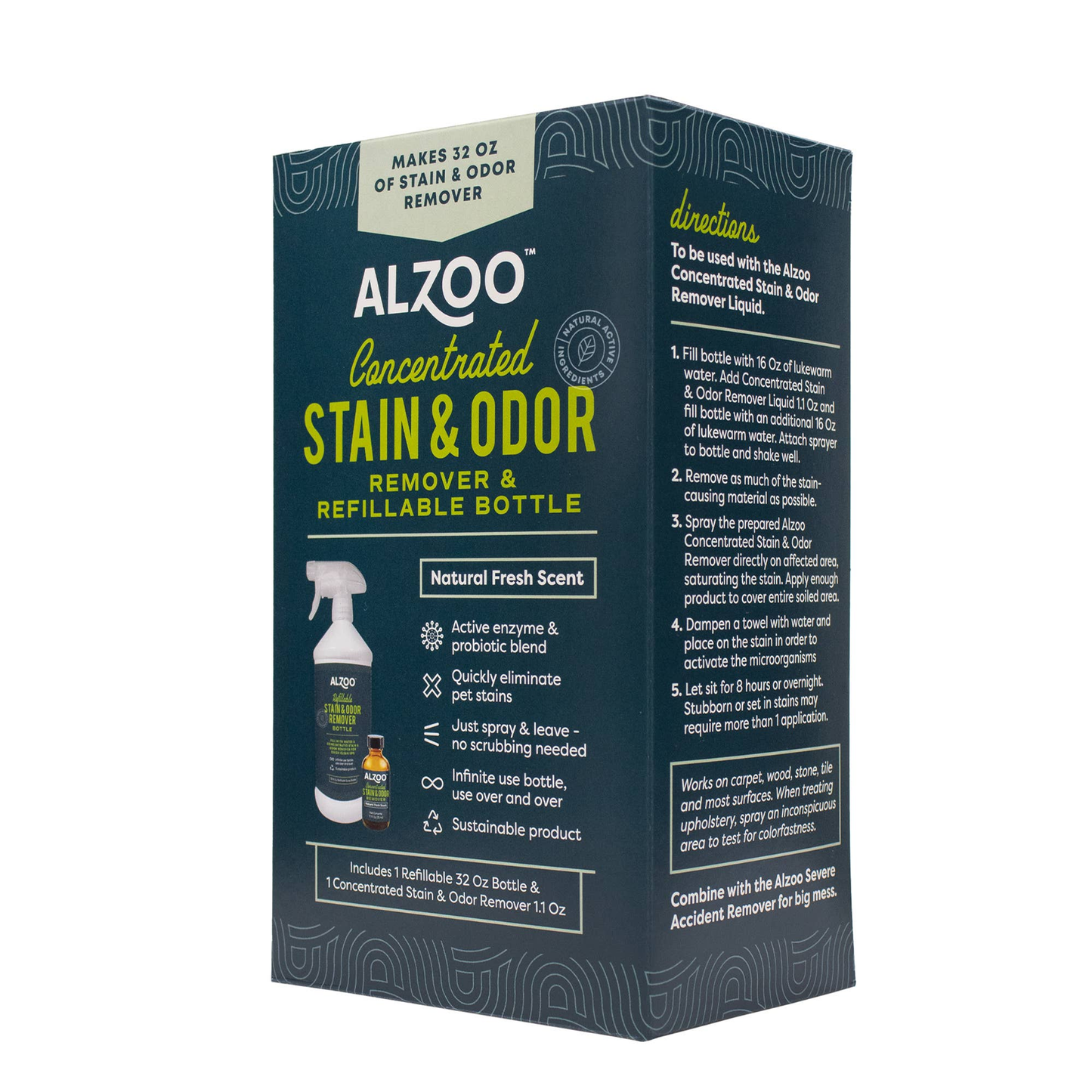 ALZOO Concentrated Stain & Odor Remover Kit