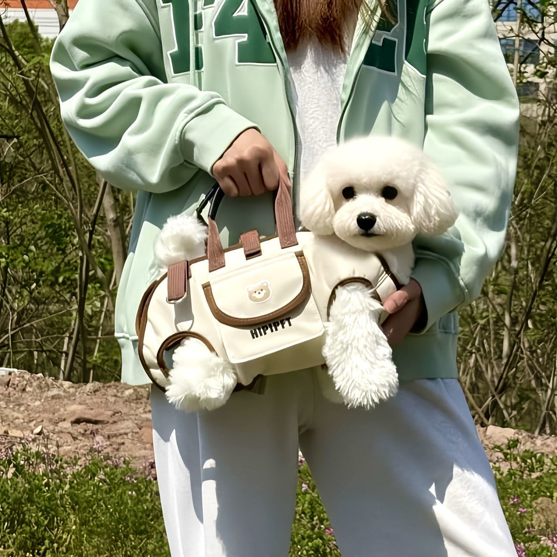 Breathable Oxford pet carrier backpack for cats and dogs, photo 2
