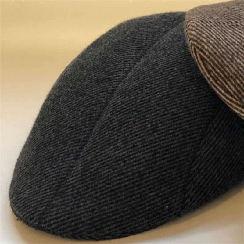 Men's Thickened Woolen Forward Cap