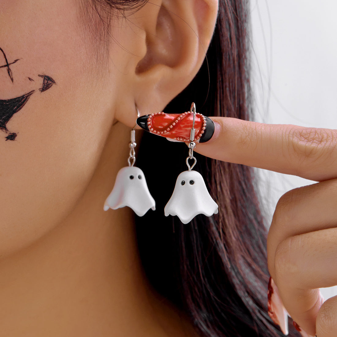Halloween Ghost Necklace and Earring Set