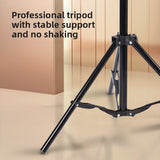 Portable tripod selfie stick with ground support