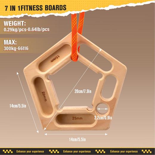 Wooden climbing frame