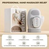 Hand Massager with Heat Compression Carpal Tunnel Wrist Finger Massagers Kneading Rollers Electric Portable Vibrating Gloves