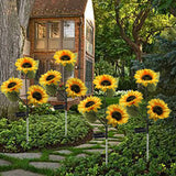 Solar Powered Sunflower Garden Lights