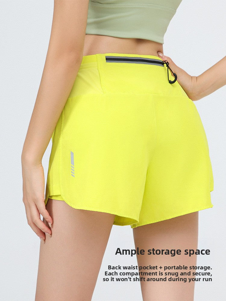 Men Women Quick-Dry Breathable Five-Pocket Running Shorts