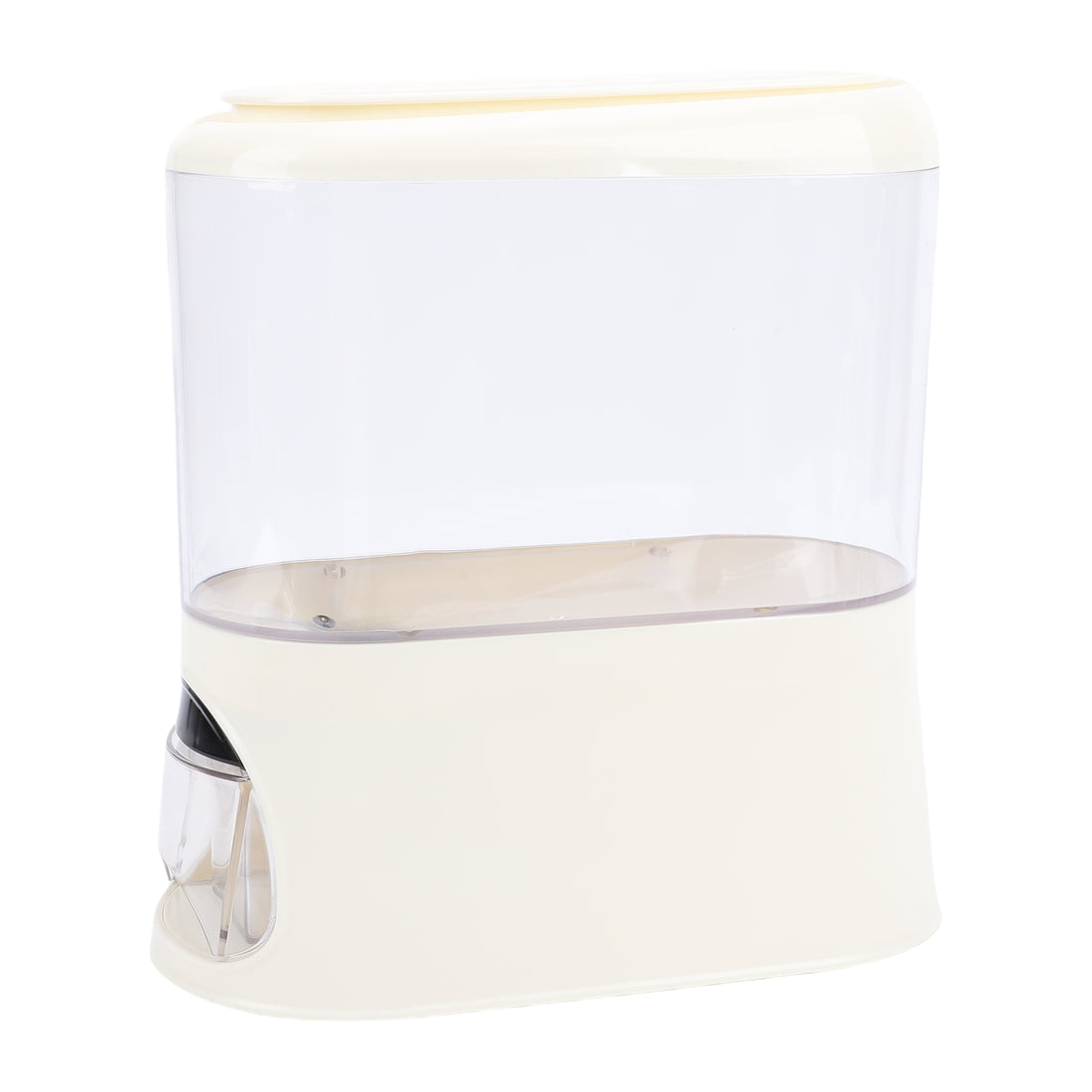 Airtight rice dispenser with measuring cup