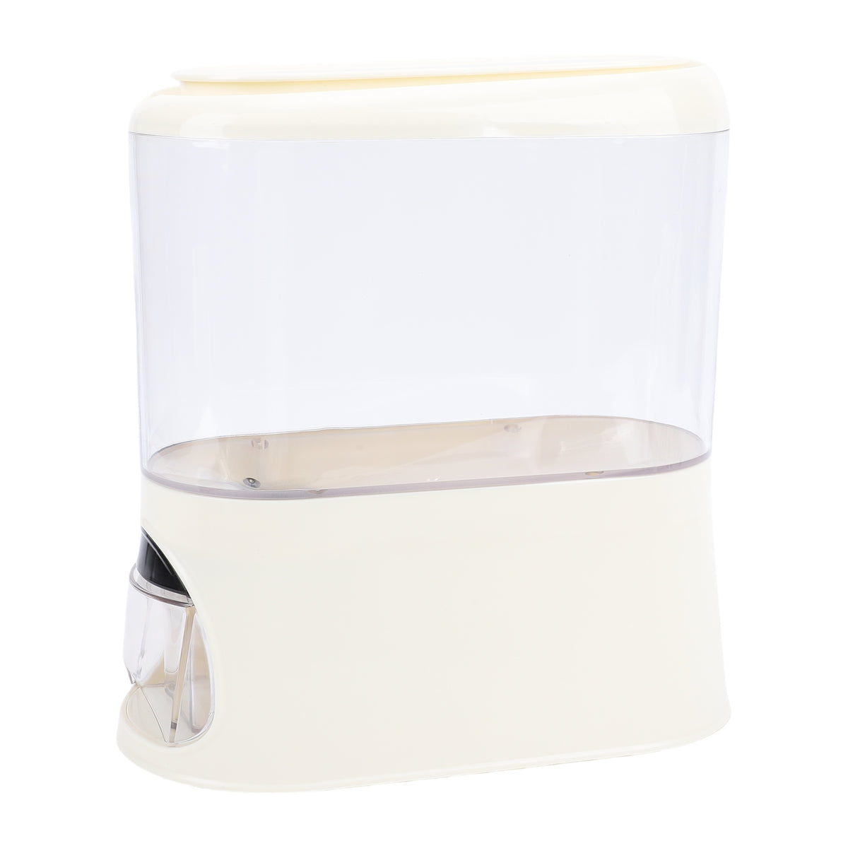 Airtight rice dispenser with measuring cup