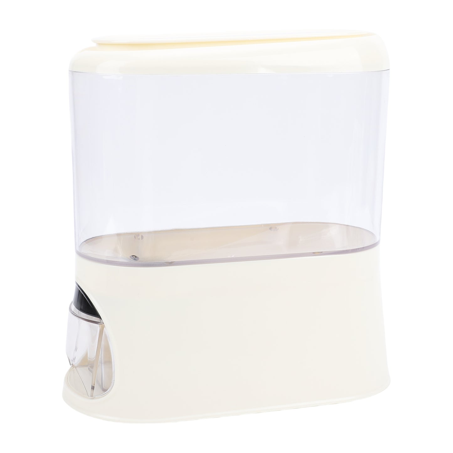 Airtight rice dispenser with measuring cup
