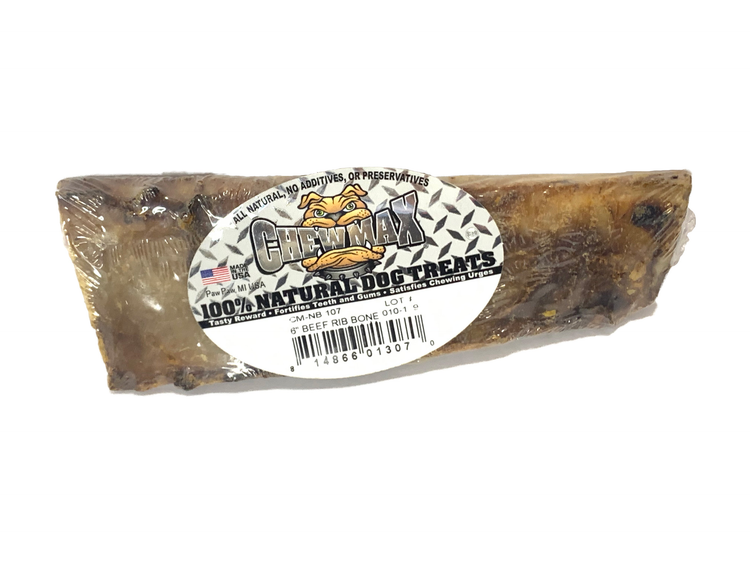 ChewMax Beef Rib Dog Bone, 6 Inch