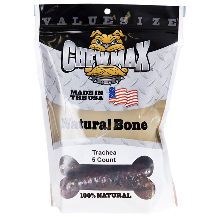 ChewMax Beef Trachea Dog Chews, 5-6 Inch 5-Count