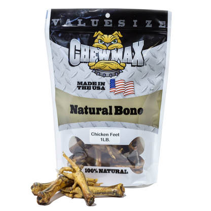 ChewMax Chicken Feet Dog Chews, 1 lb