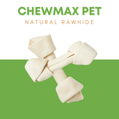 ChewMax Natural Knotted Rawhide Bone, 14-15 Inch