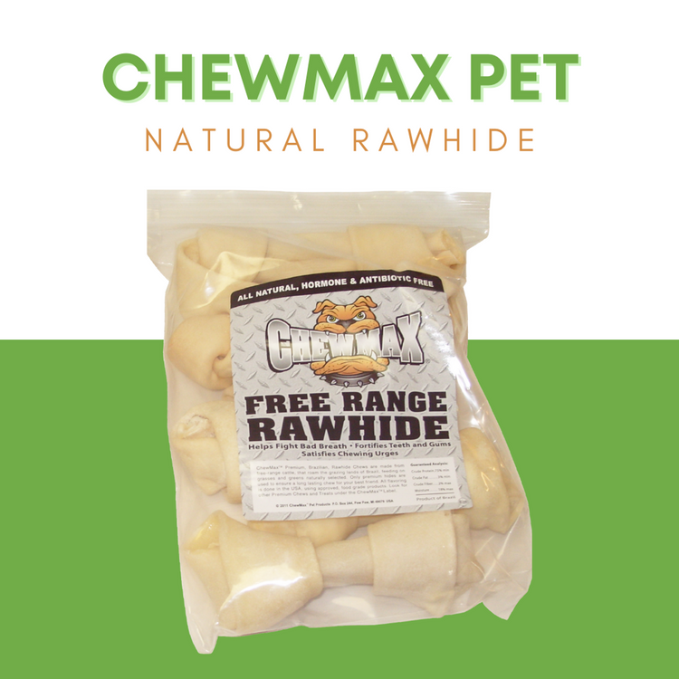 ChewMax Knotted Rawhide Bone Dog Chews
