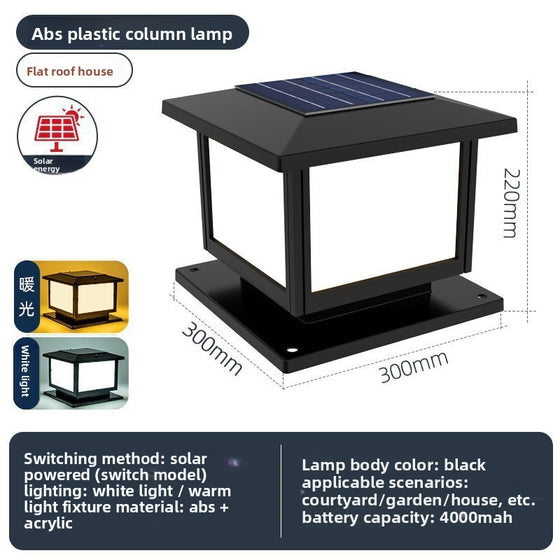 Solar Powered Outdoor Pillar Light Decor product image 6