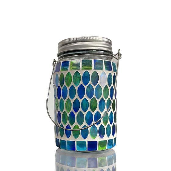 Solar Mosaic Peacock Light Glass Bottle Decor product image 2