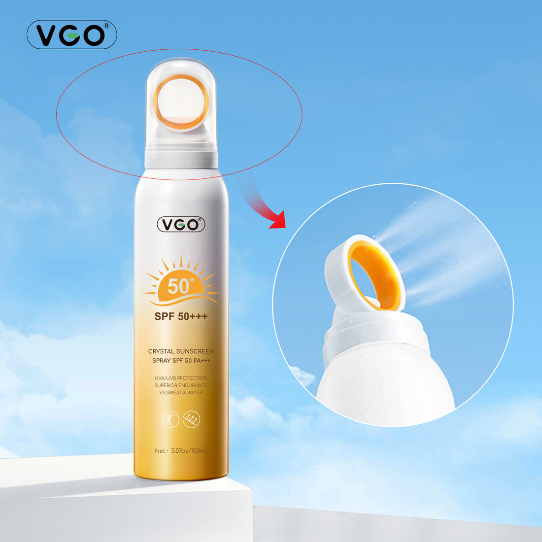 SPF 50 Sunscreen Spray label detail