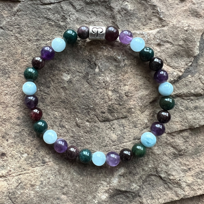 Aries Zodiac Gemstone Bracelet