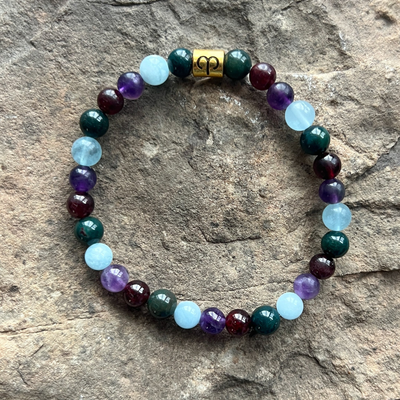 Aries Zodiac Gemstone Bracelet