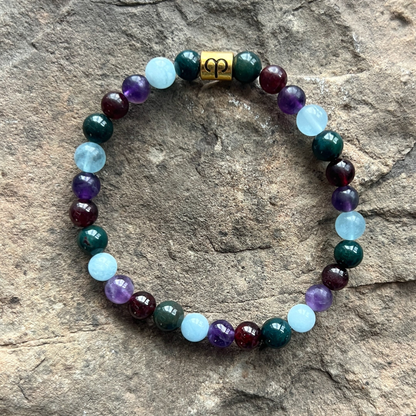 Aries Zodiac Gemstone Bracelet