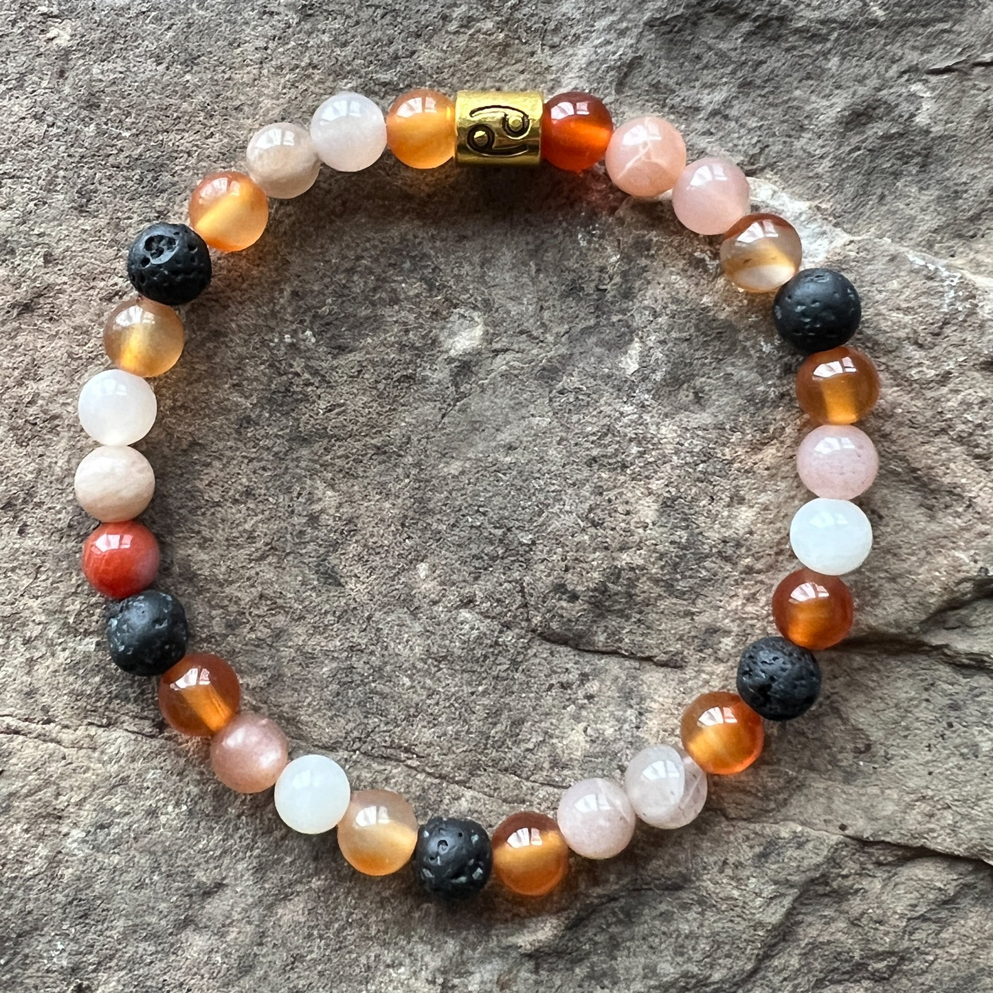Cancer Zodiac Gemstone Bracelet