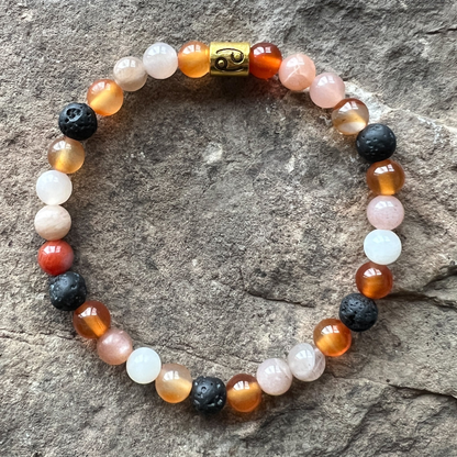 Cancer Zodiac Gemstone Bracelet
