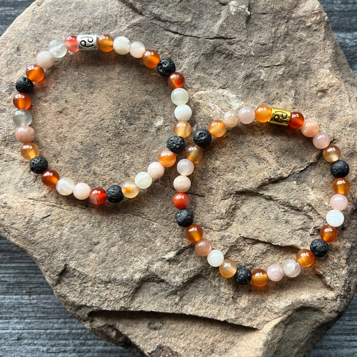 Cancer Zodiac Gemstone Bracelet