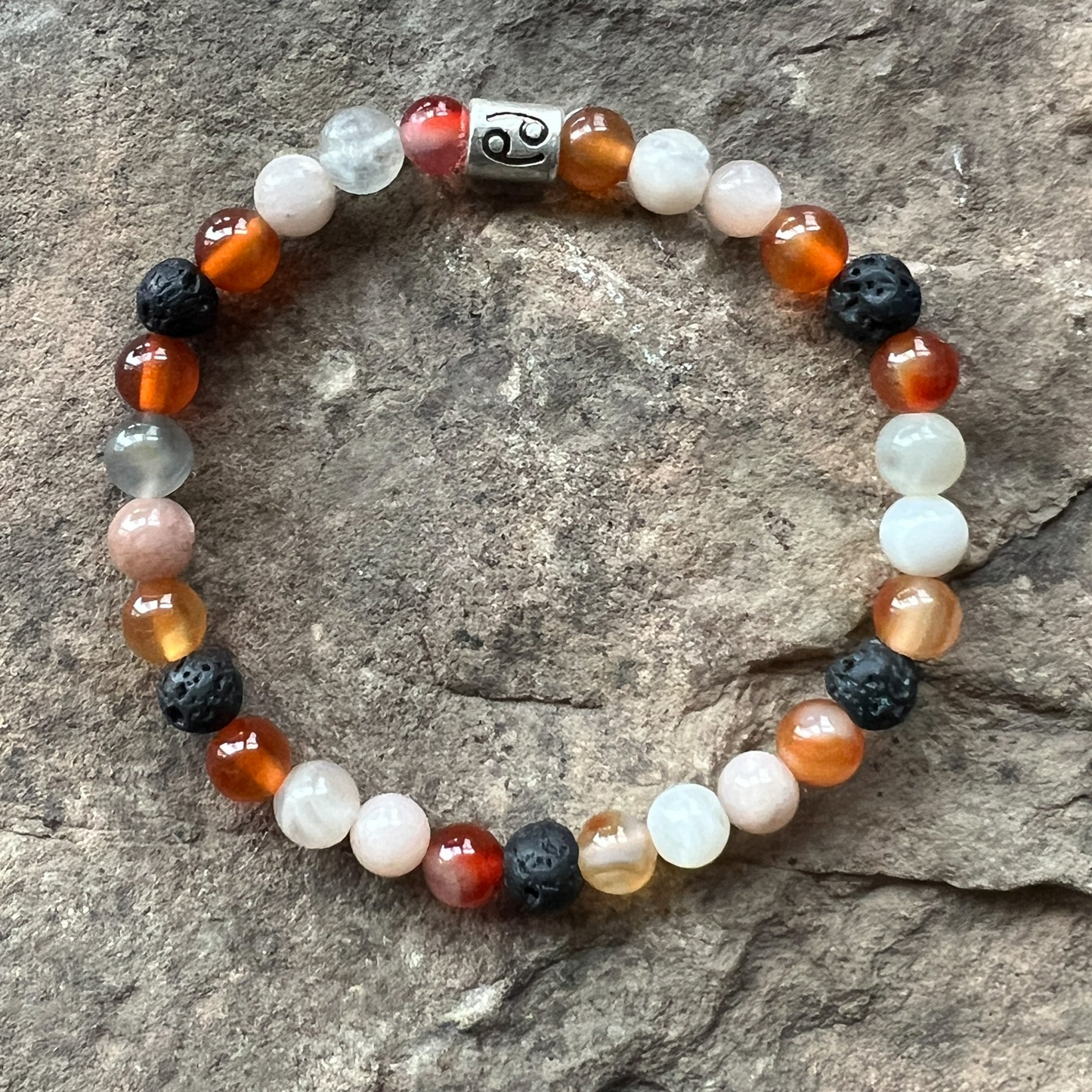 Cancer Zodiac Gemstone Bracelet