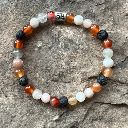 Cancer Zodiac Gemstone Bracelet