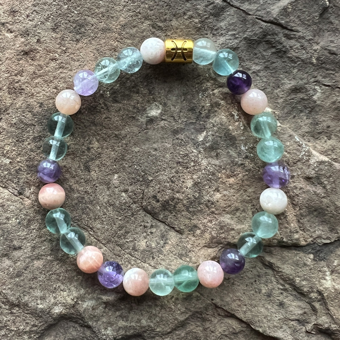Pisces Zodiac Gemstone Bracelet