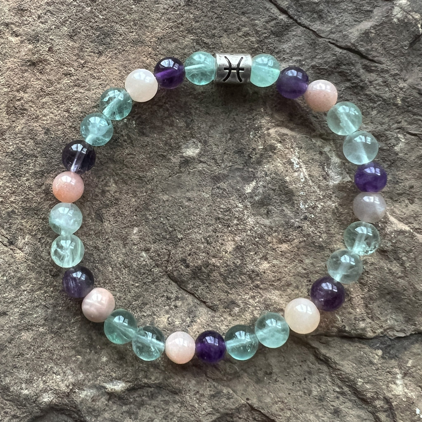 Pisces Zodiac Gemstone Bracelet