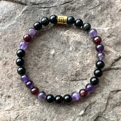 Scorpio Zodiac Gemstone Bracelet