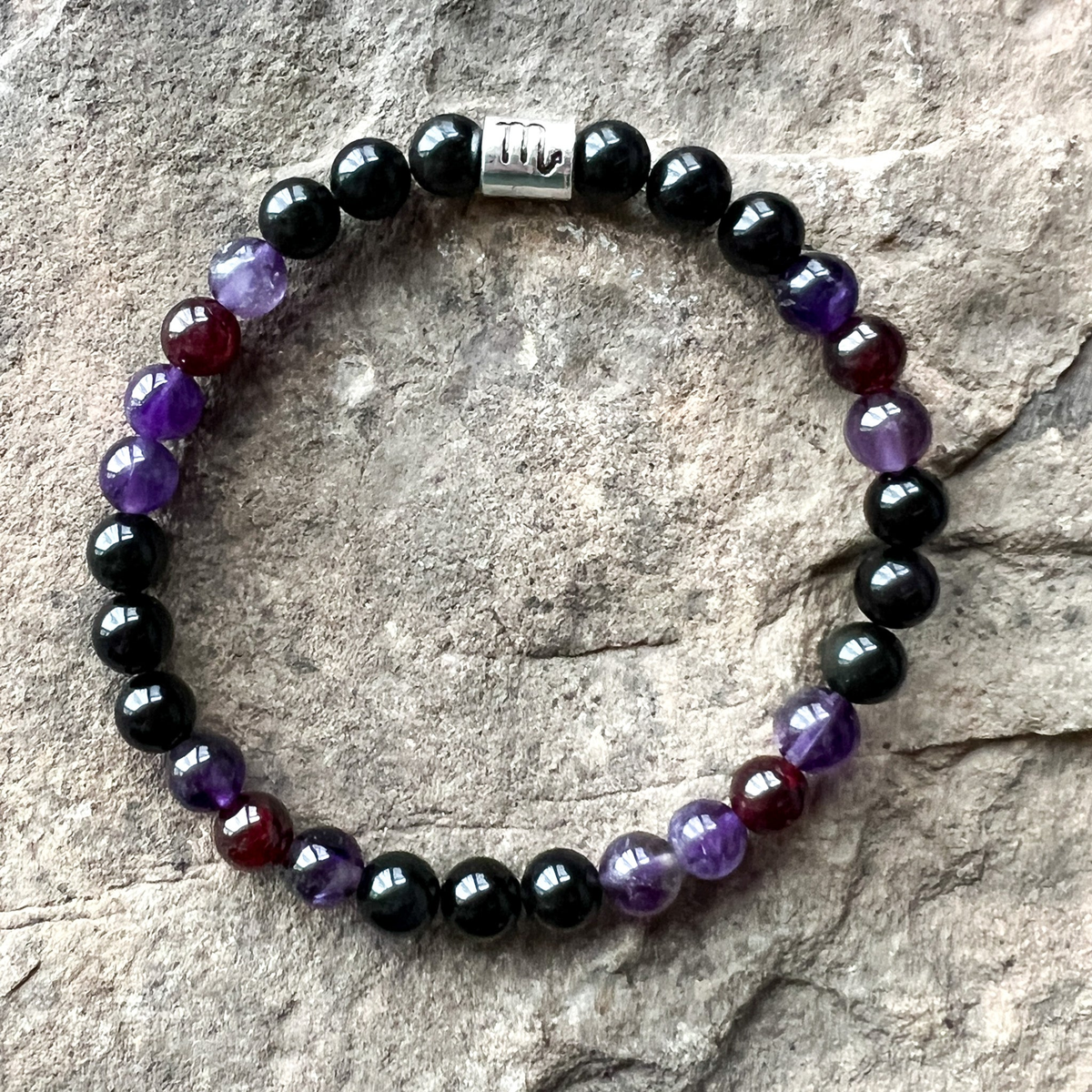 Scorpio Zodiac Gemstone Bracelet