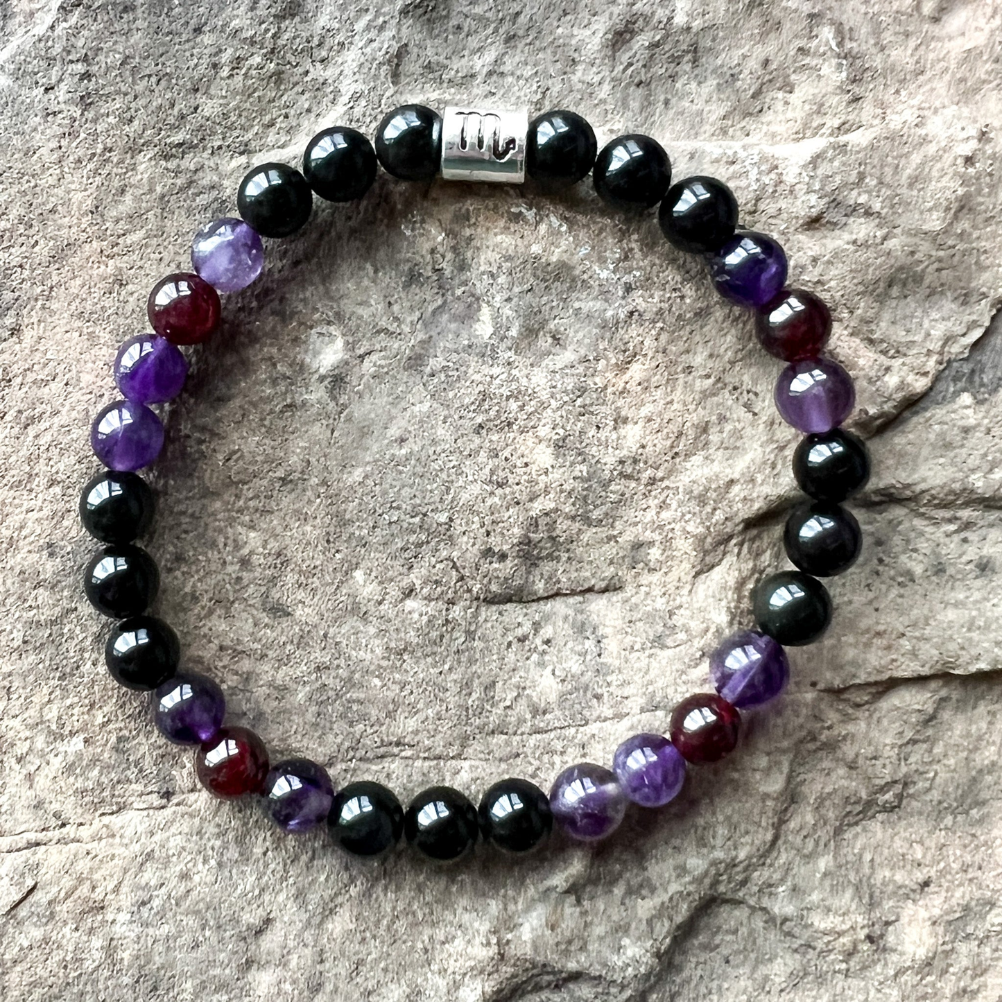 Scorpio Zodiac Gemstone Bracelet
