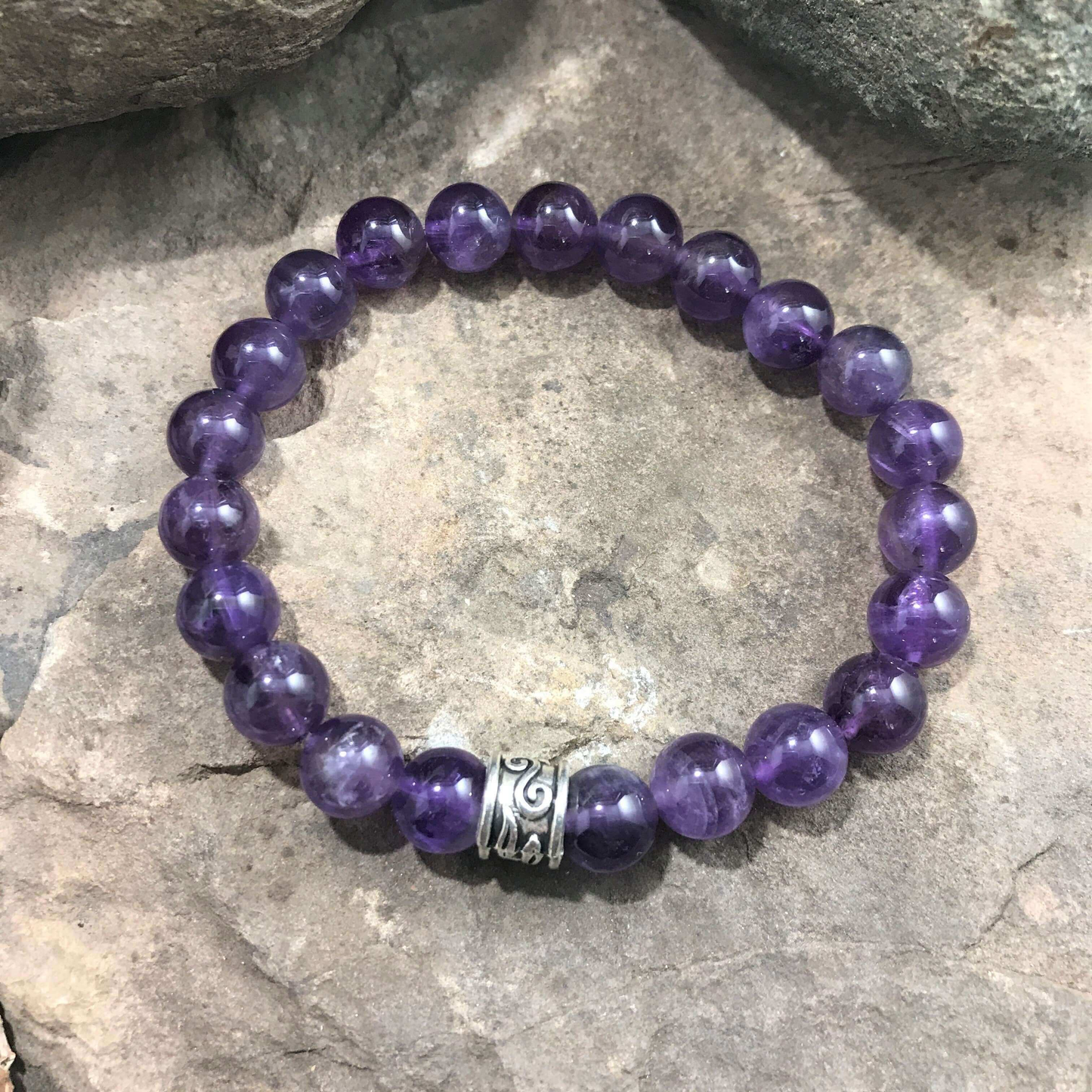 Amethyst Beaded Bracelet