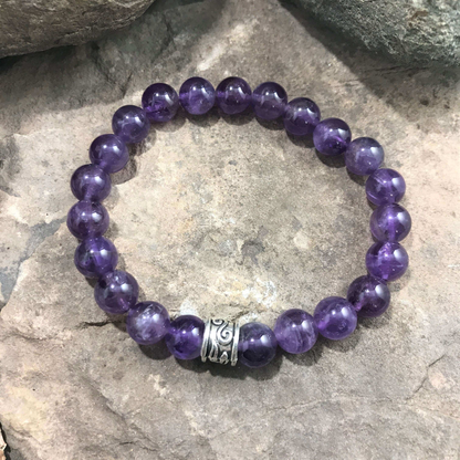 Amethyst Beaded Bracelet
