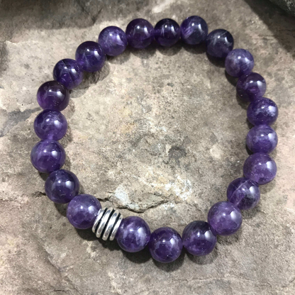 Amethyst Beaded Bracelet
